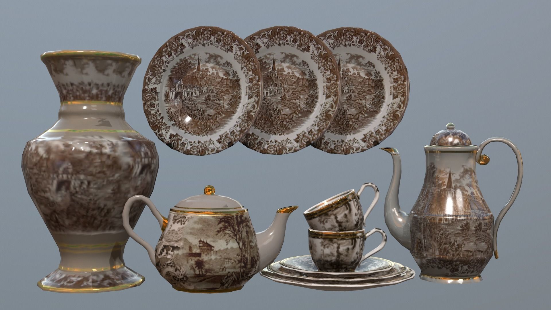 Christmas Living Room Low-poly 3D model_117