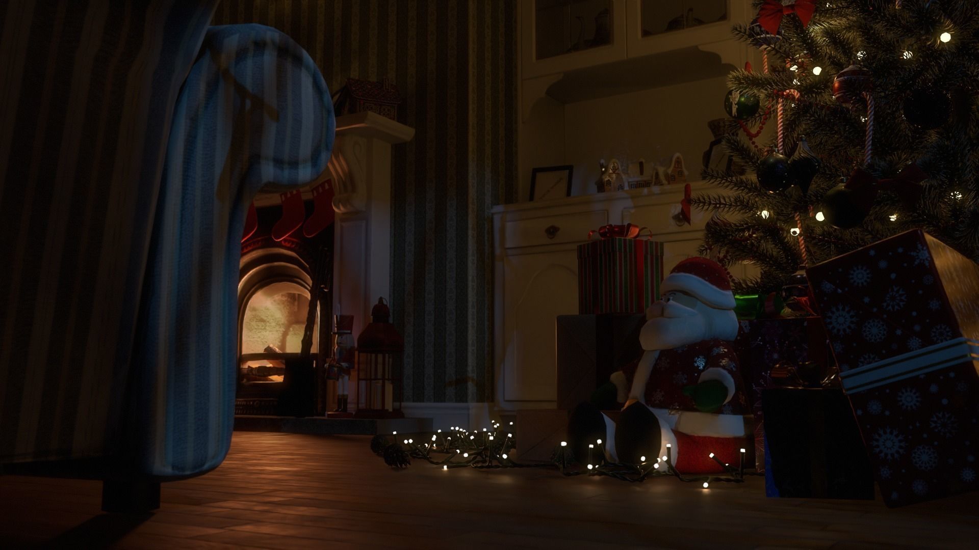 Christmas Living Room Low-poly 3D model_56