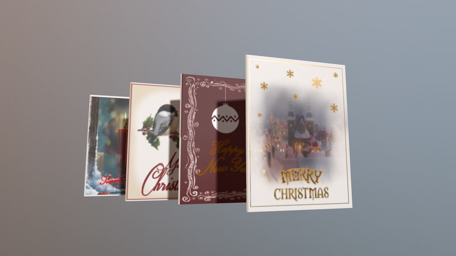 Christmas Living Room Low-poly 3D model_105