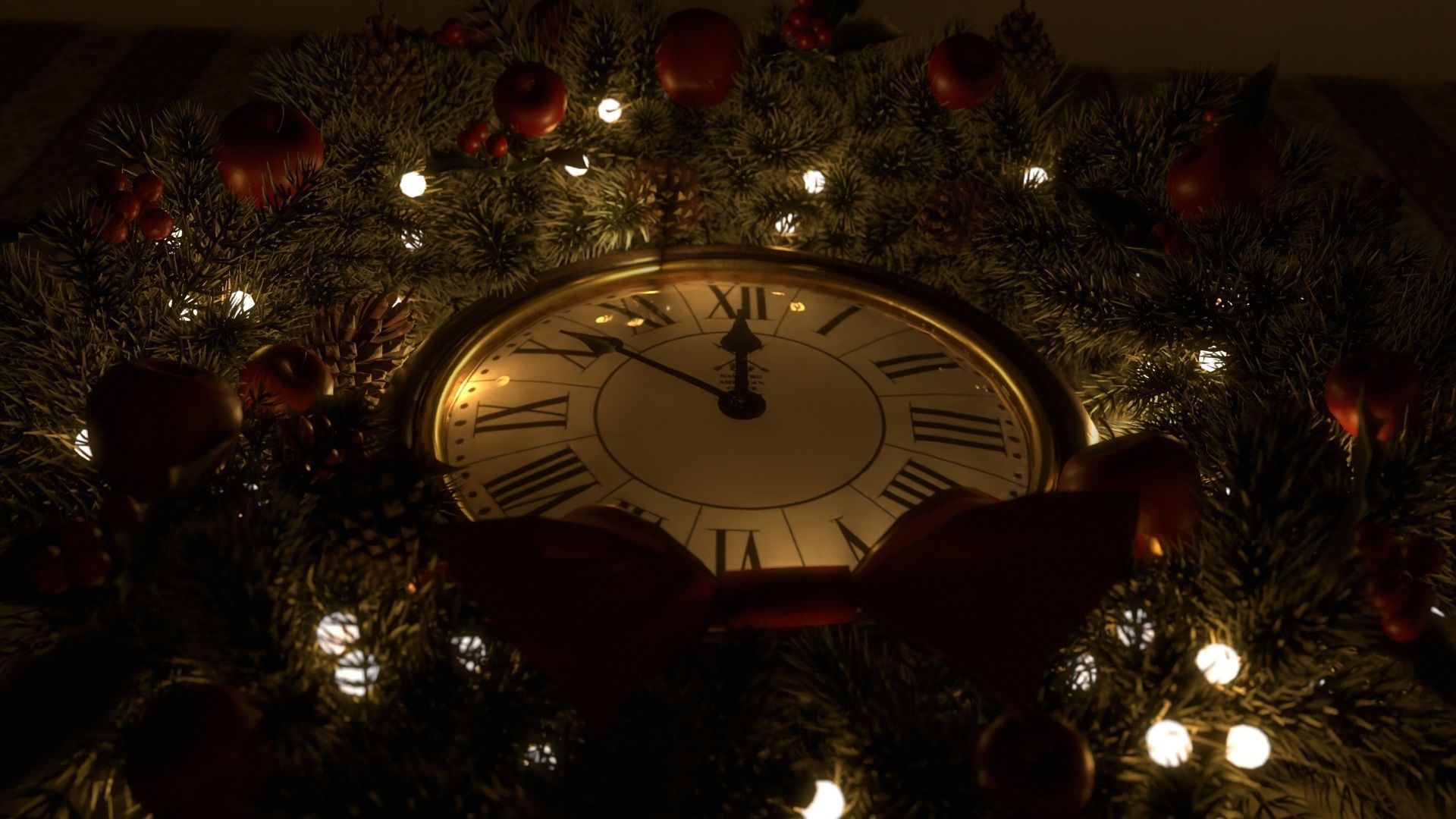 Christmas Living Room Low-poly 3D model_52