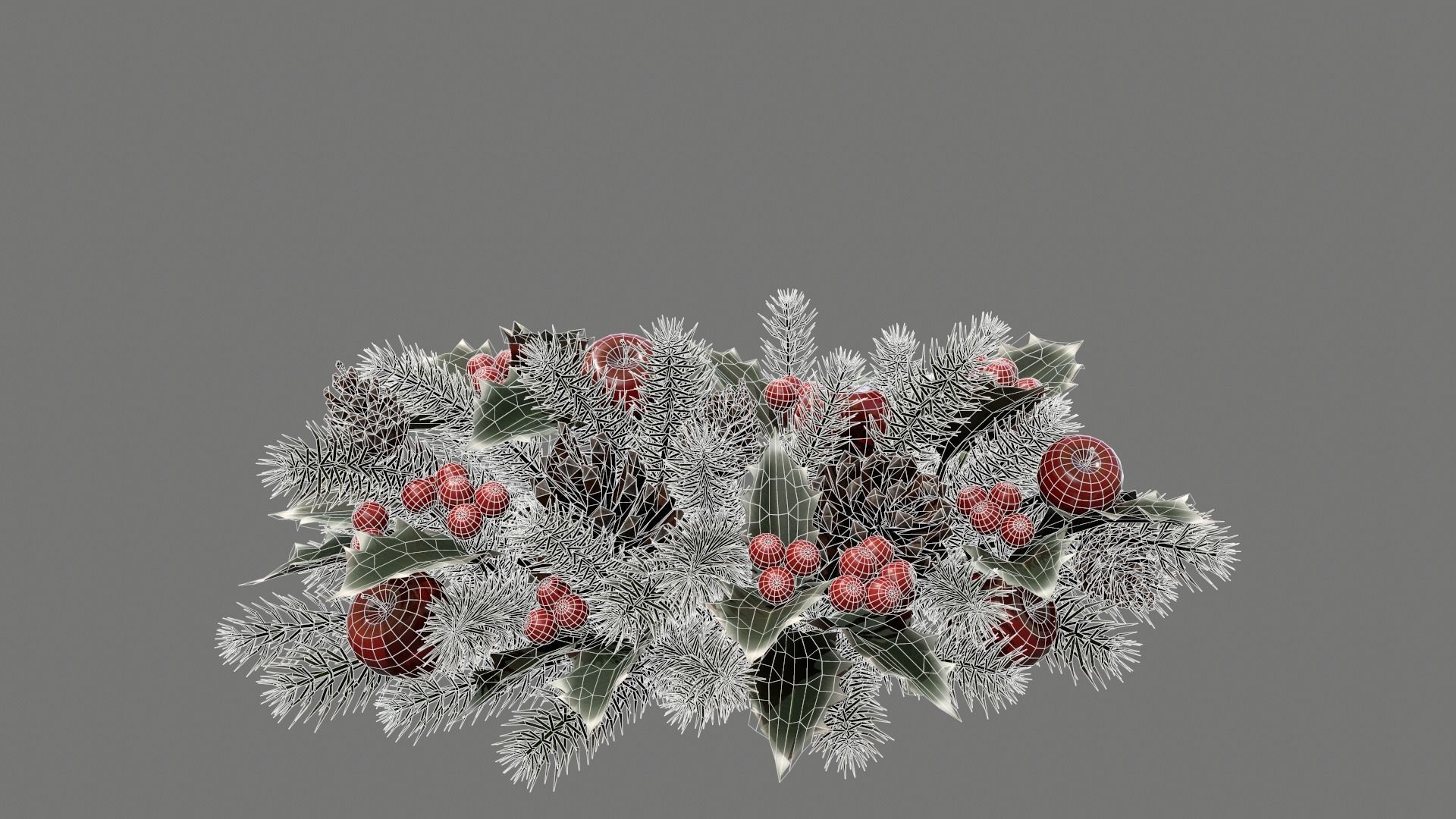 Christmas Living Room Low-poly 3D model_90