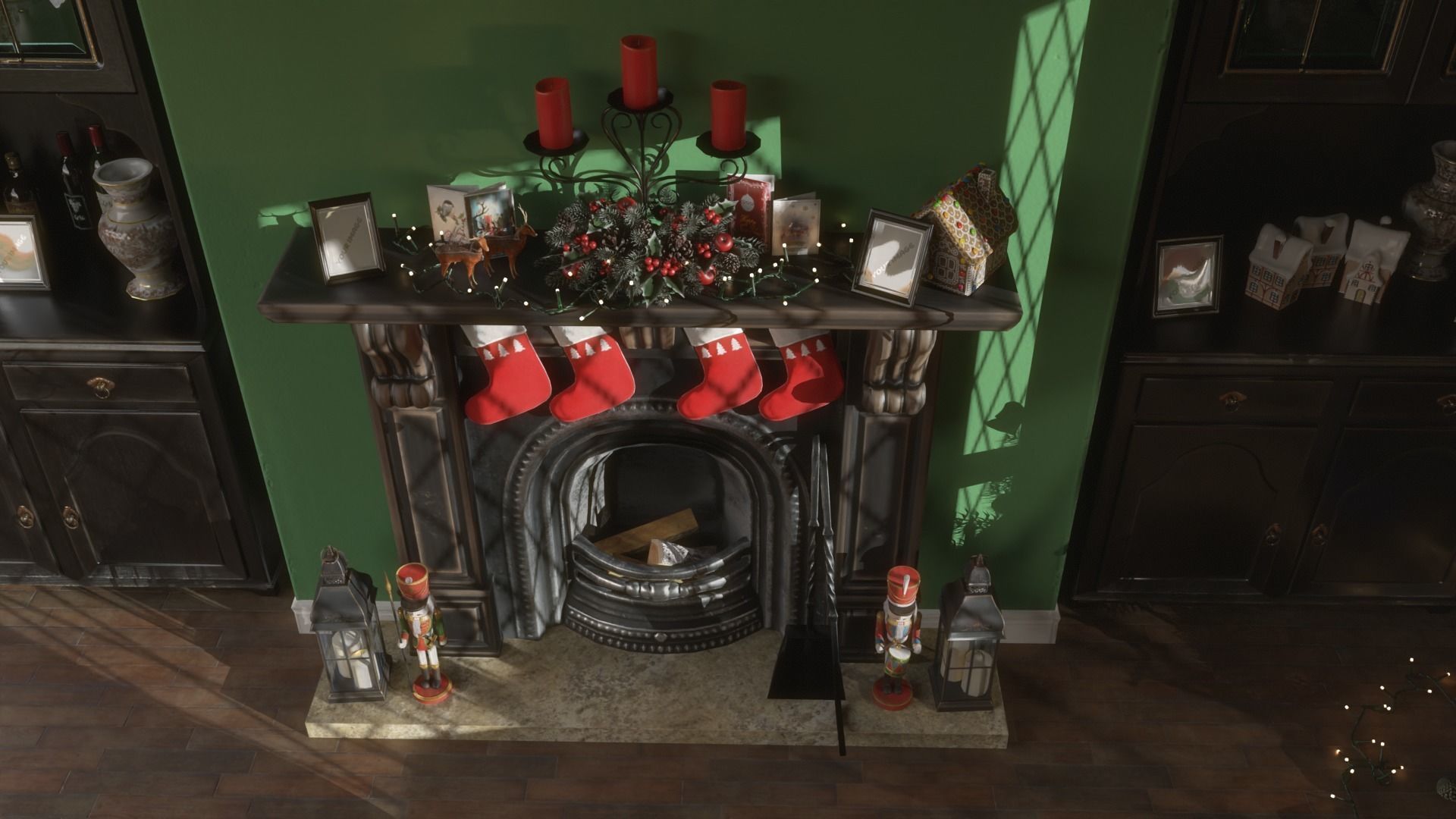 Christmas Living Room Low-poly 3D model_65