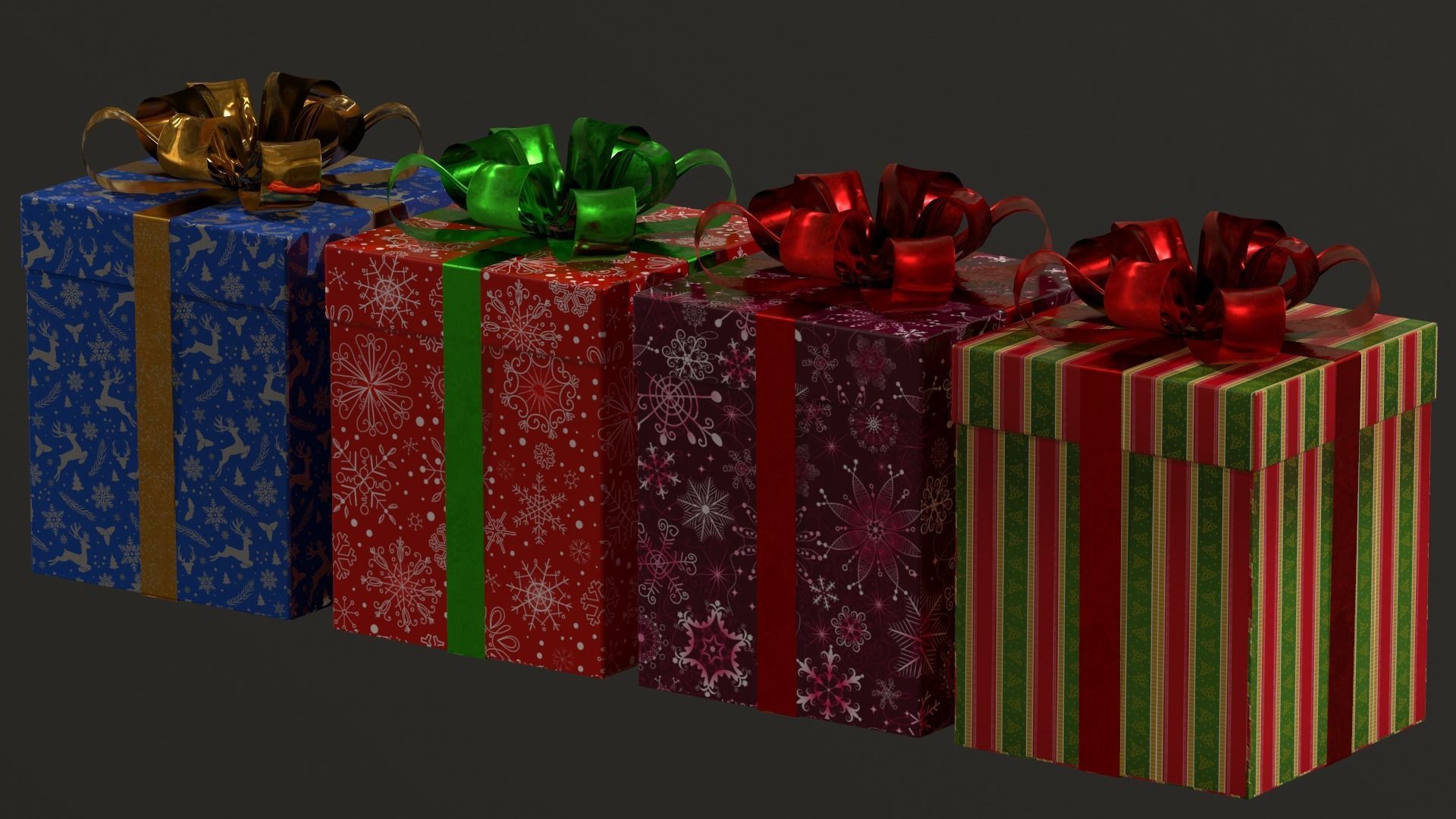 Christmas Living Room Low-poly 3D model_73