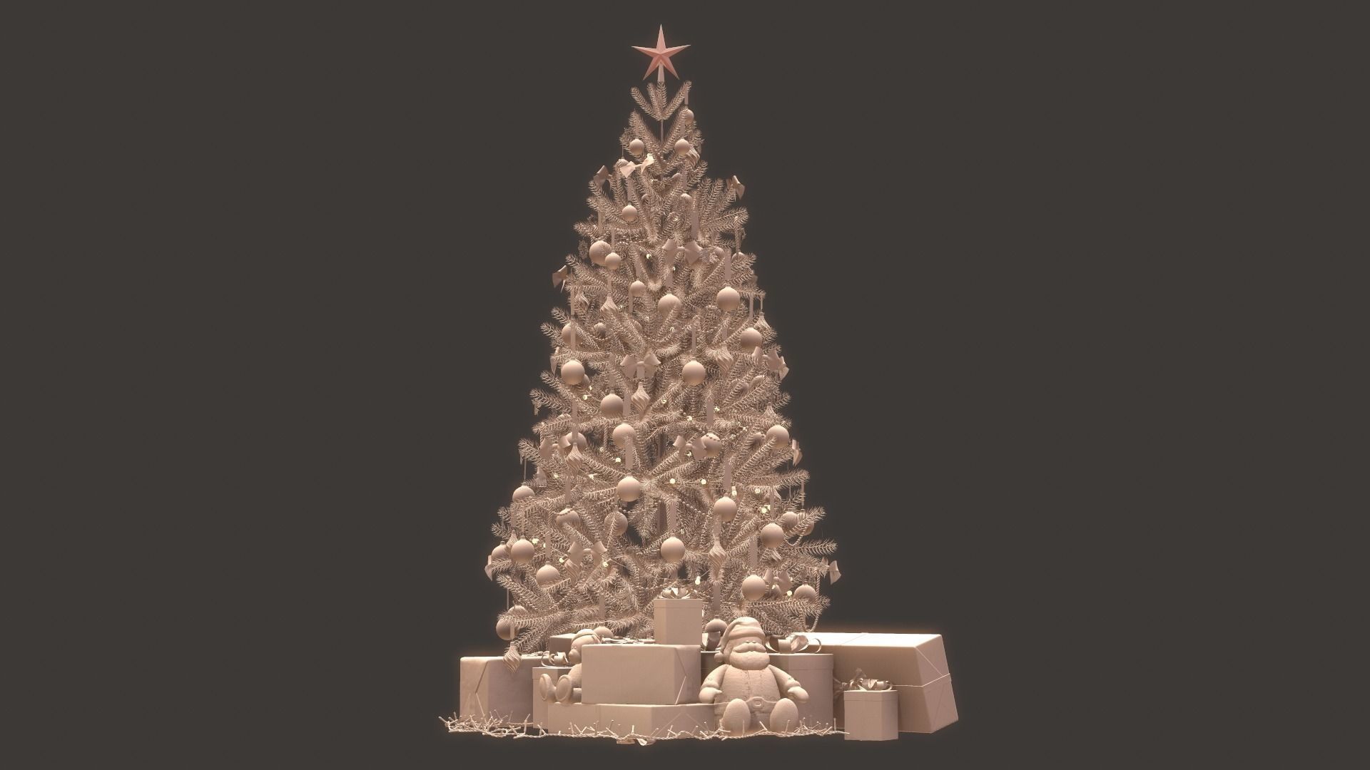 Christmas Living Room Low-poly 3D model_69