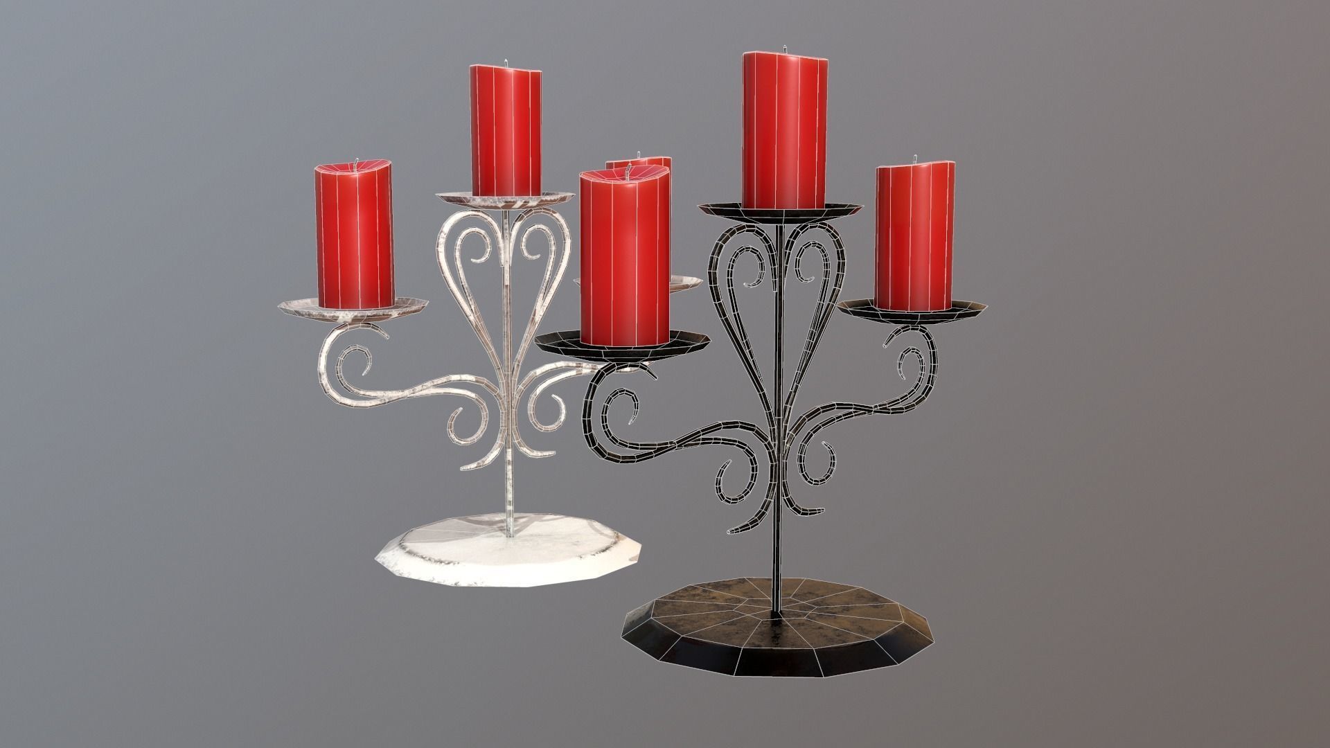 Christmas Living Room Low-poly 3D model_96