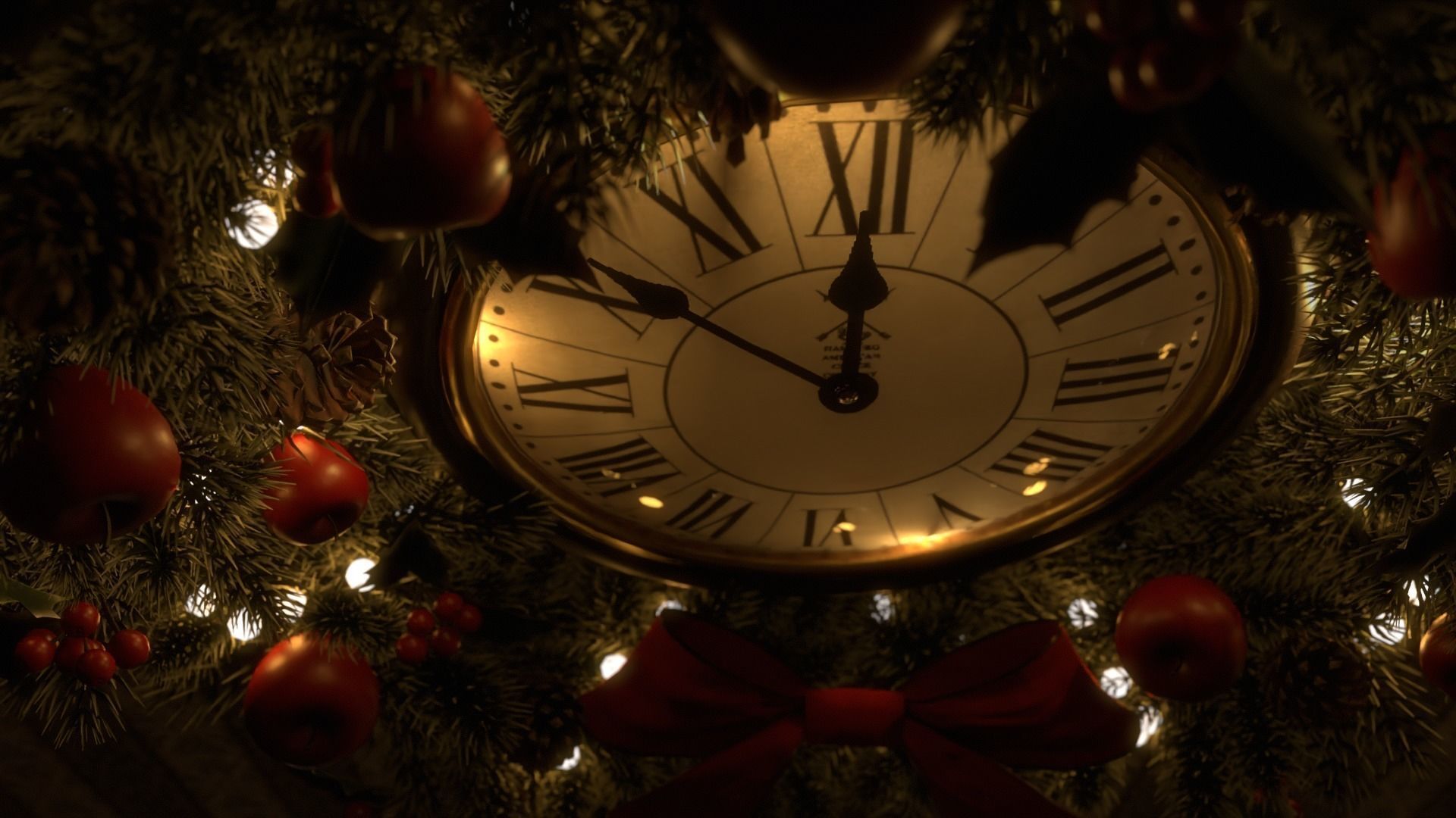 Christmas Living Room Low-poly 3D model_53