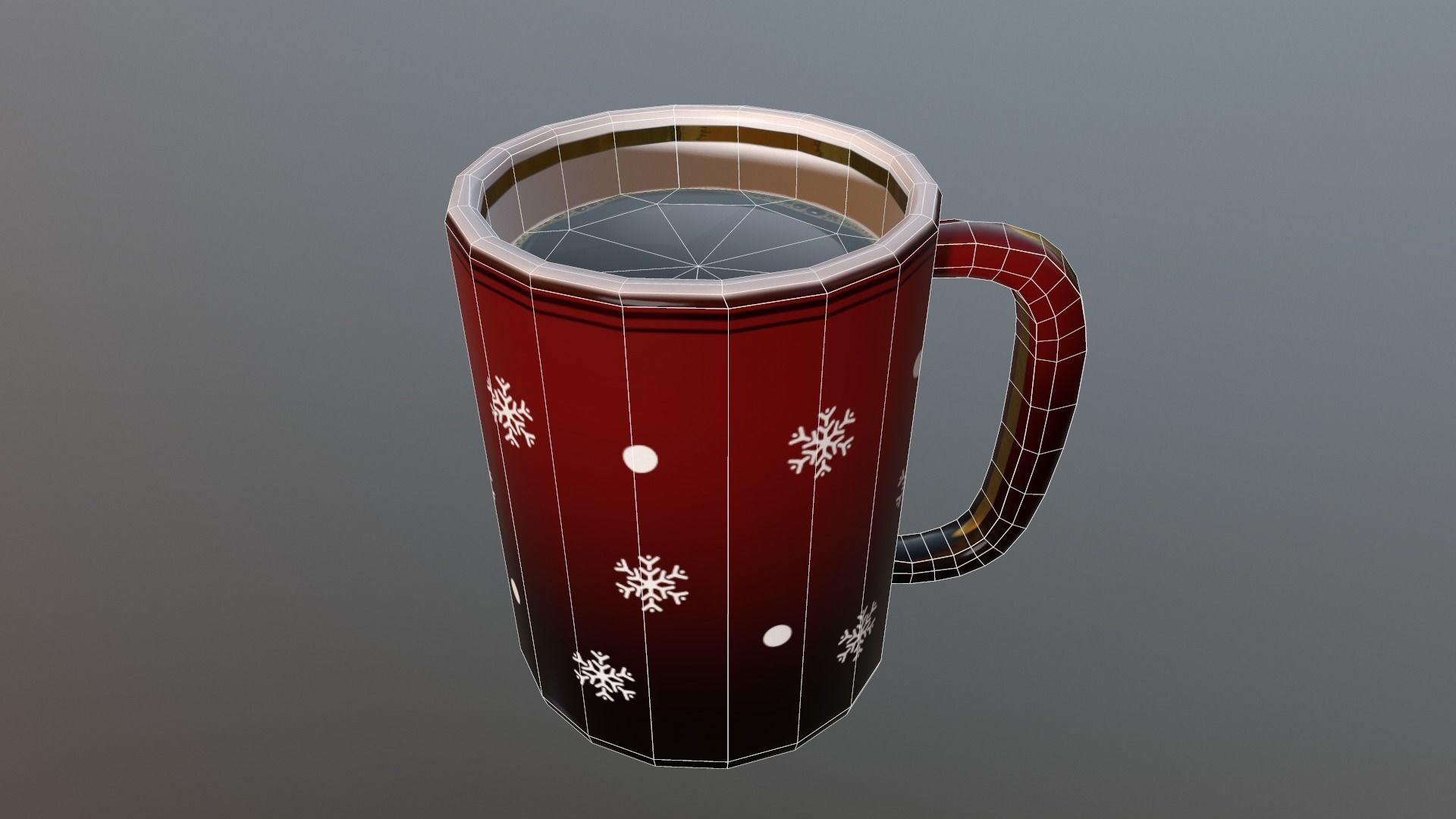 Christmas Living Room Low-poly 3D model_108