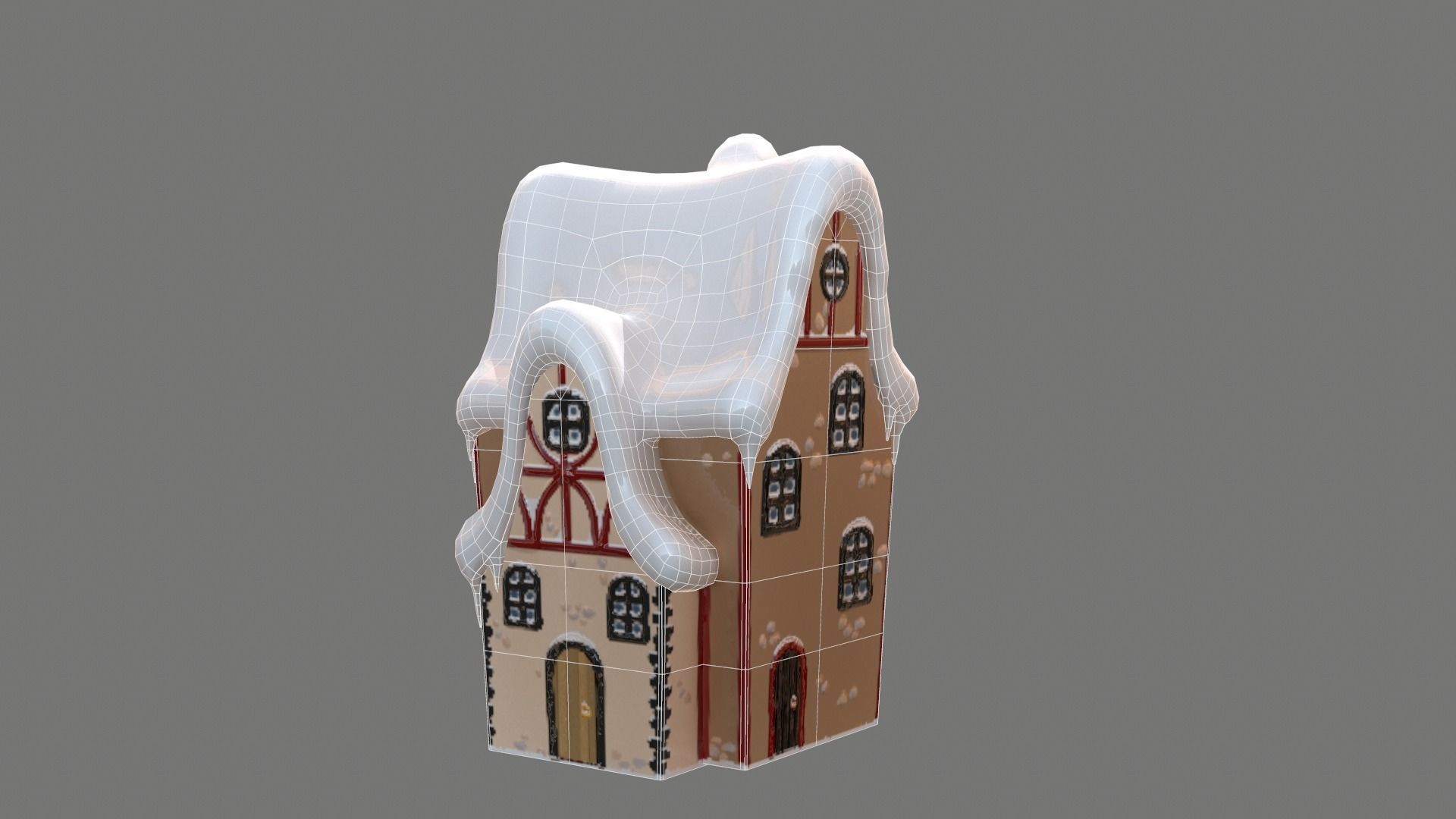 Christmas Living Room Low-poly 3D model_114