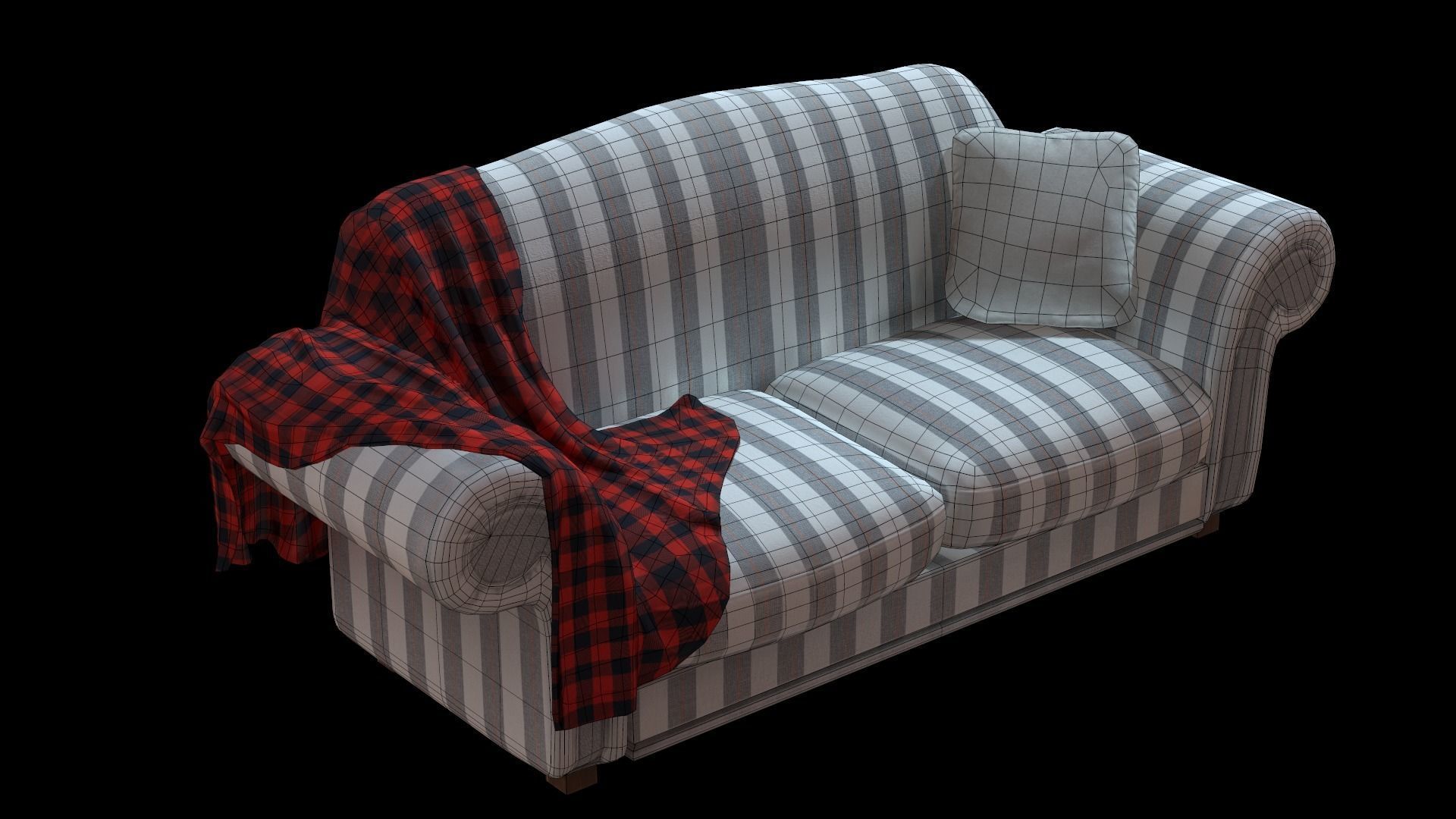 Christmas Living Room Low-poly 3D model_125