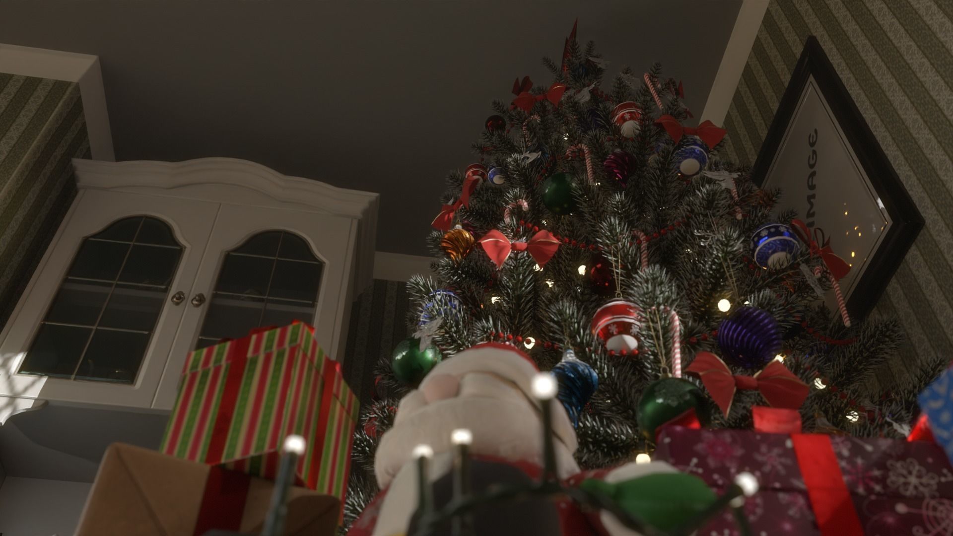 Christmas Living Room Low-poly 3D model_38