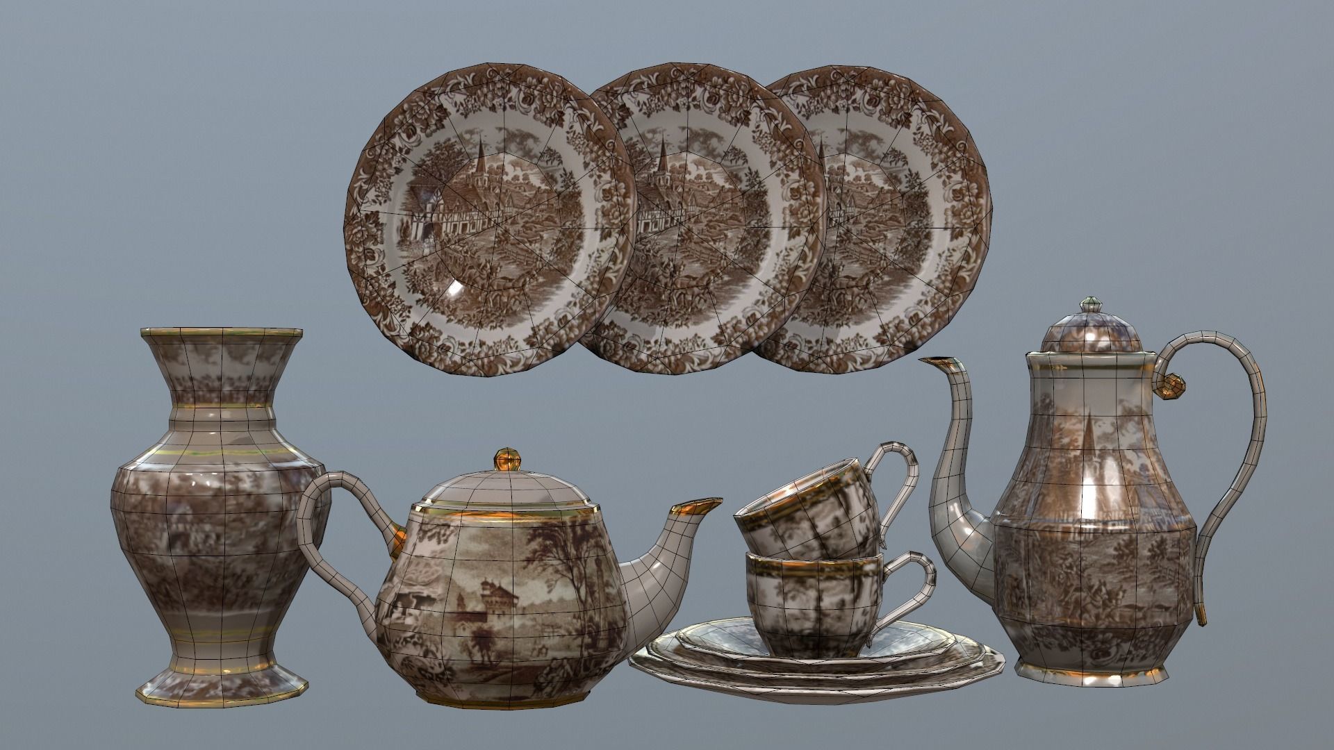 Christmas Living Room Low-poly 3D model_118