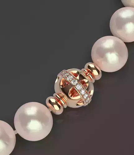 Ball Necklace Clasp Lock 3D print model