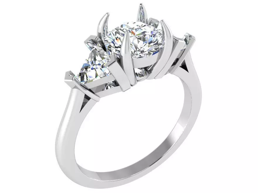 3-Stone Diamond ring 2777 3D print model 3D print model_0