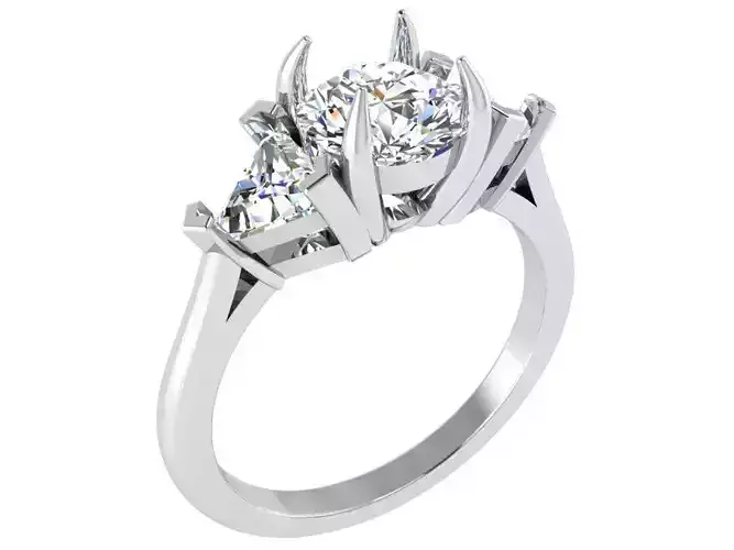 3-Stone Diamond ring 2777 3D print model