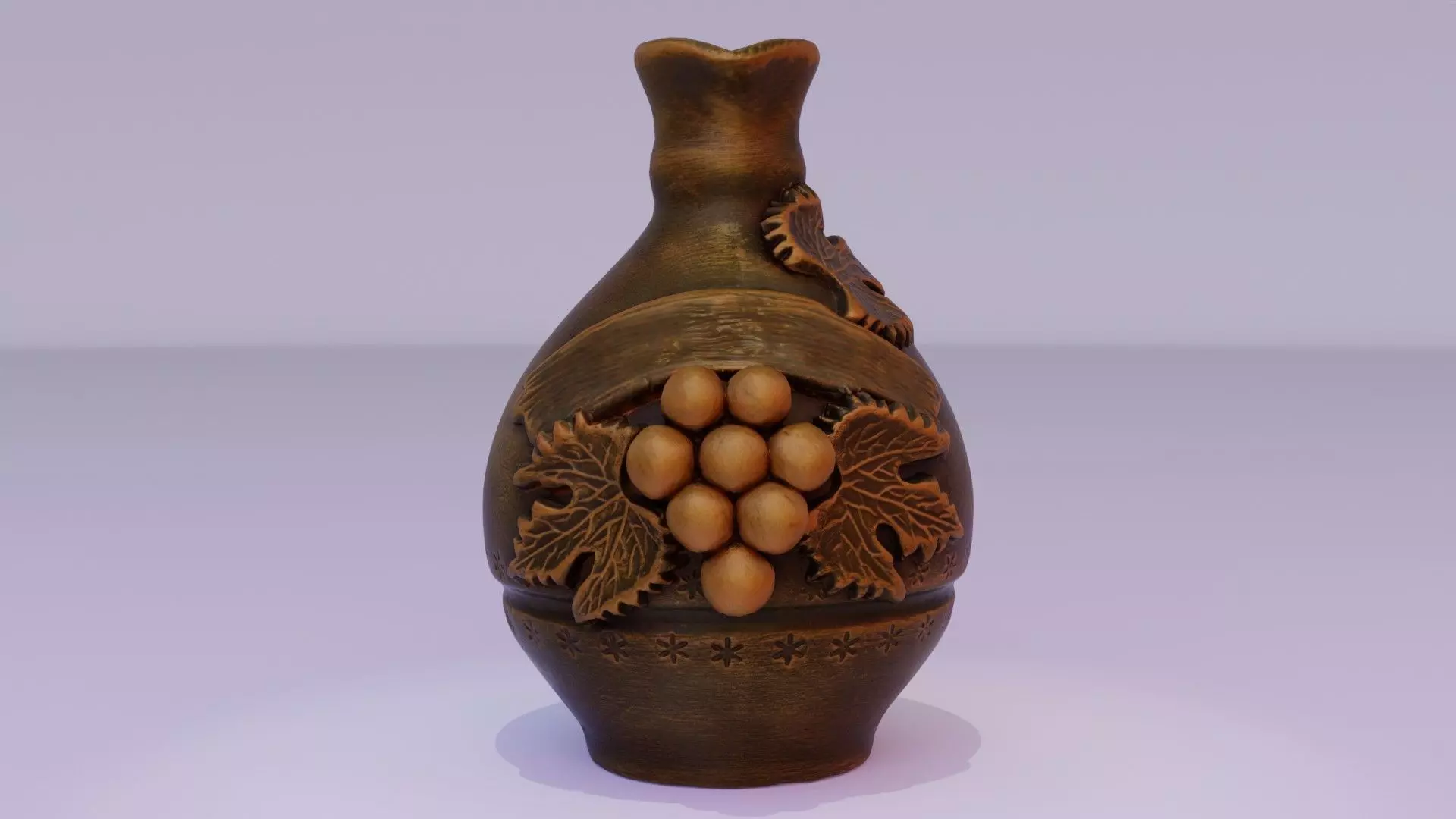 Pitcher with grape 3D model