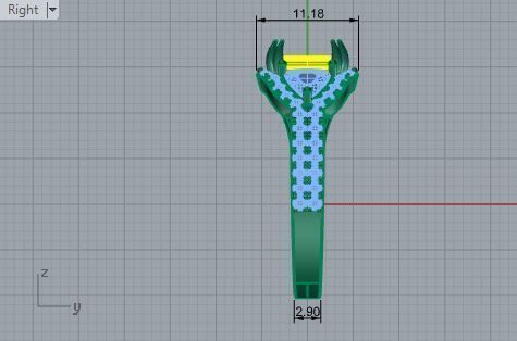 Yellow stone gorgeous ring 2779 3D print model 3D print model_6