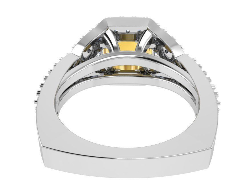 Yellow stone gorgeous ring 2779 3D print model 3D print model_3