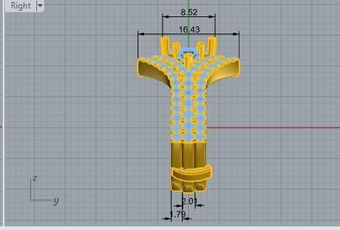 Diamond ring with 3-Bands 2782 3D print model 3D print model_6