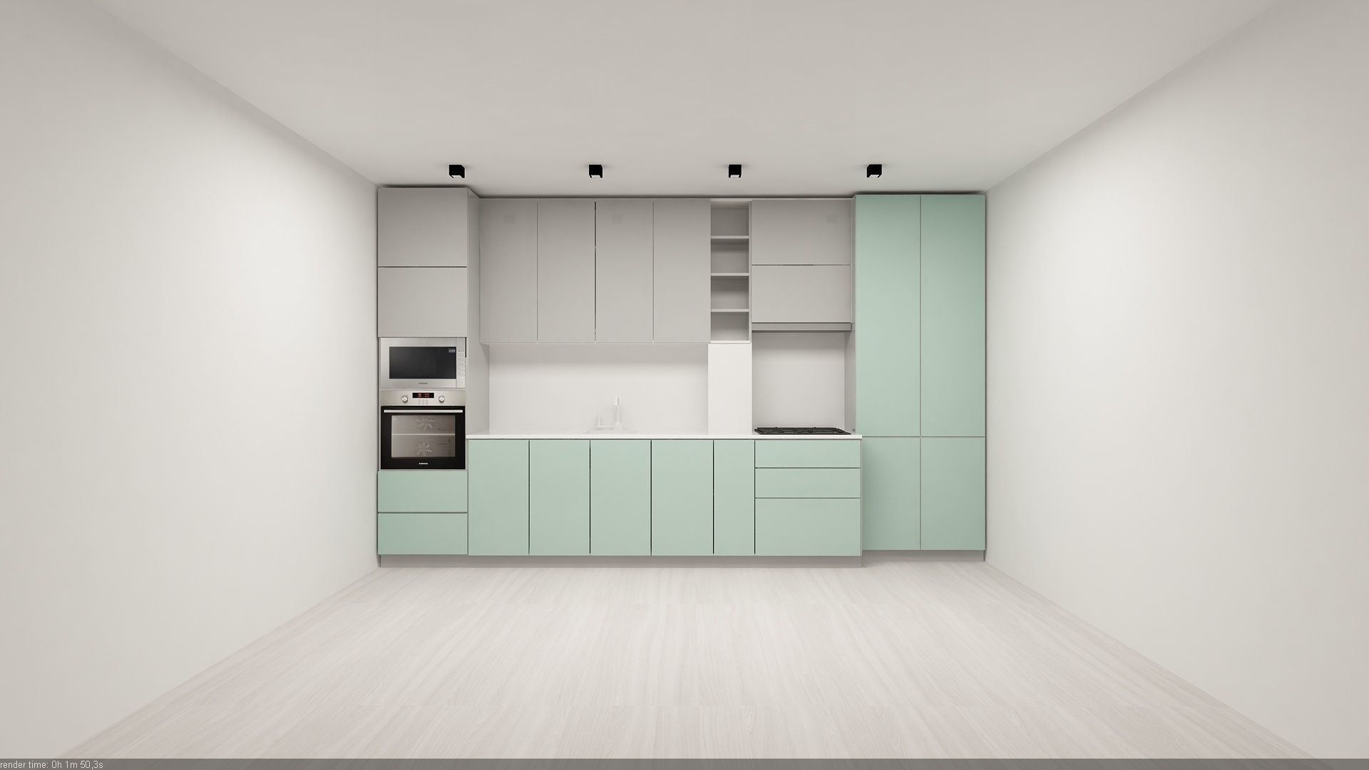 Modern kitchen 3D model_4