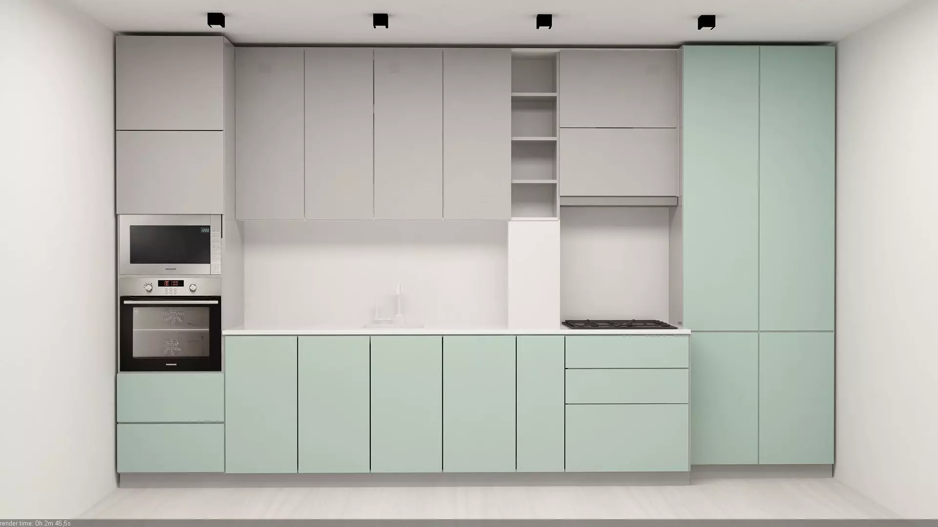 Modern kitchen 3D model_0