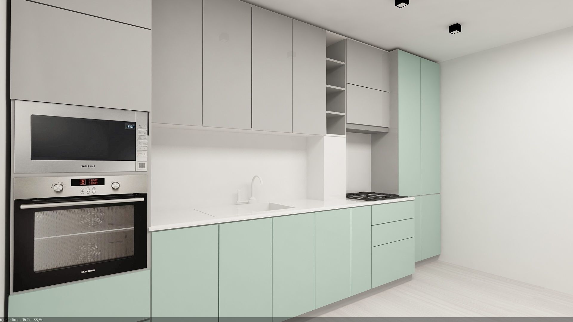 Modern kitchen 3D model_1