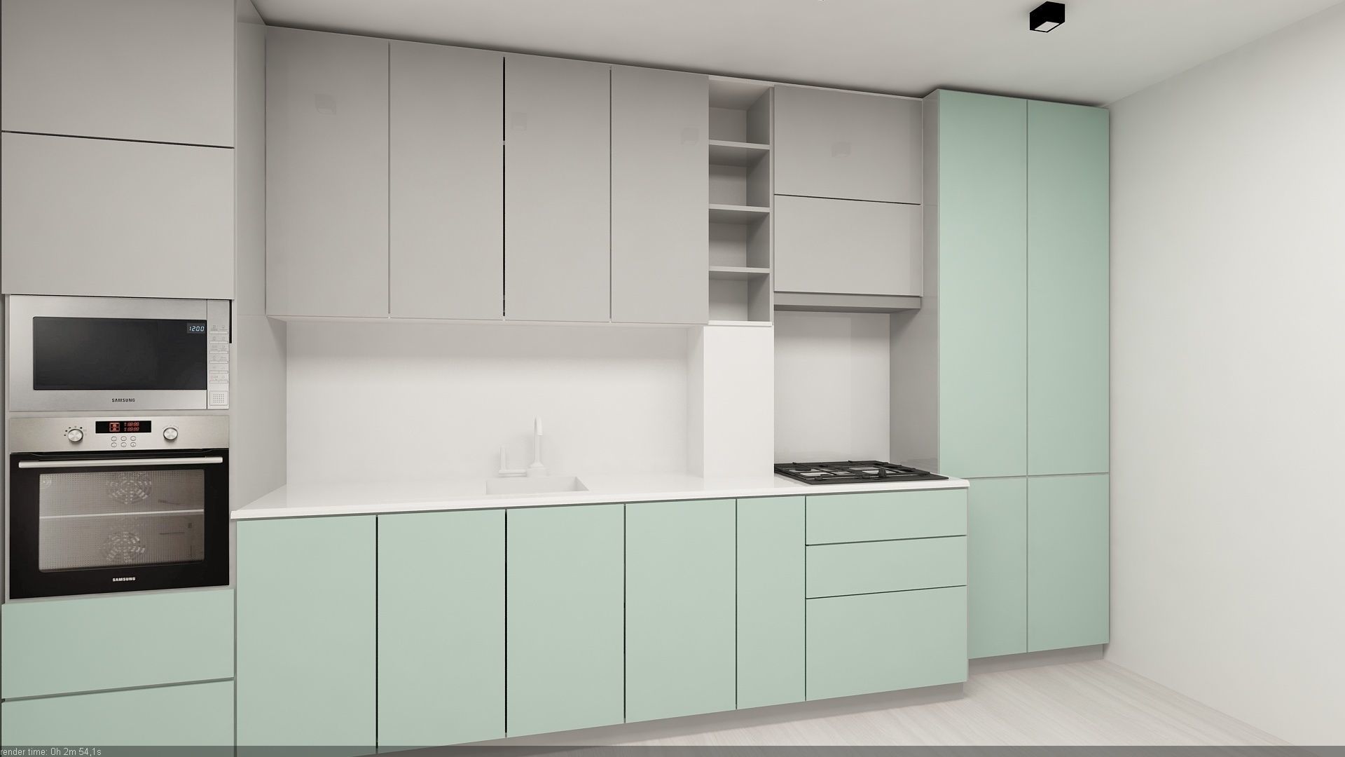 Modern kitchen 3D model_2