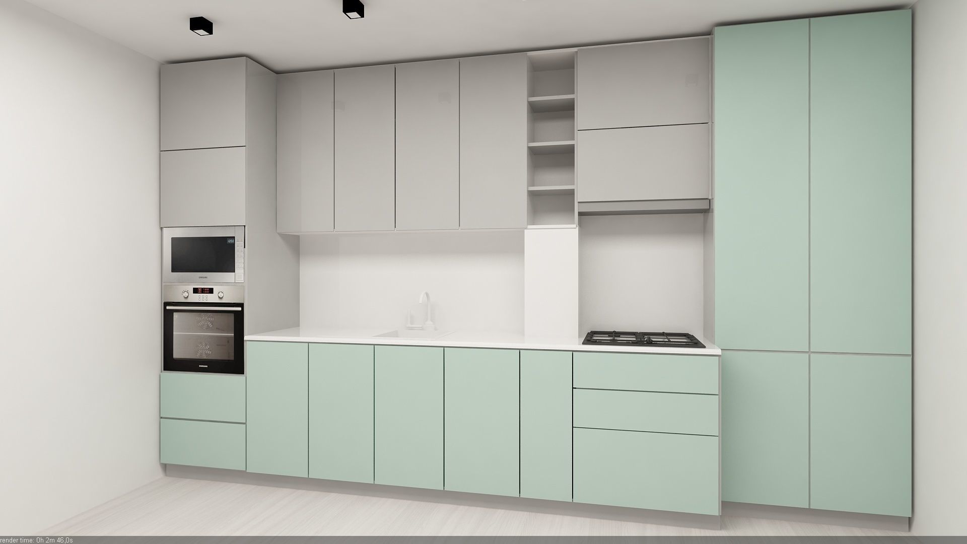 Modern kitchen 3D model_3