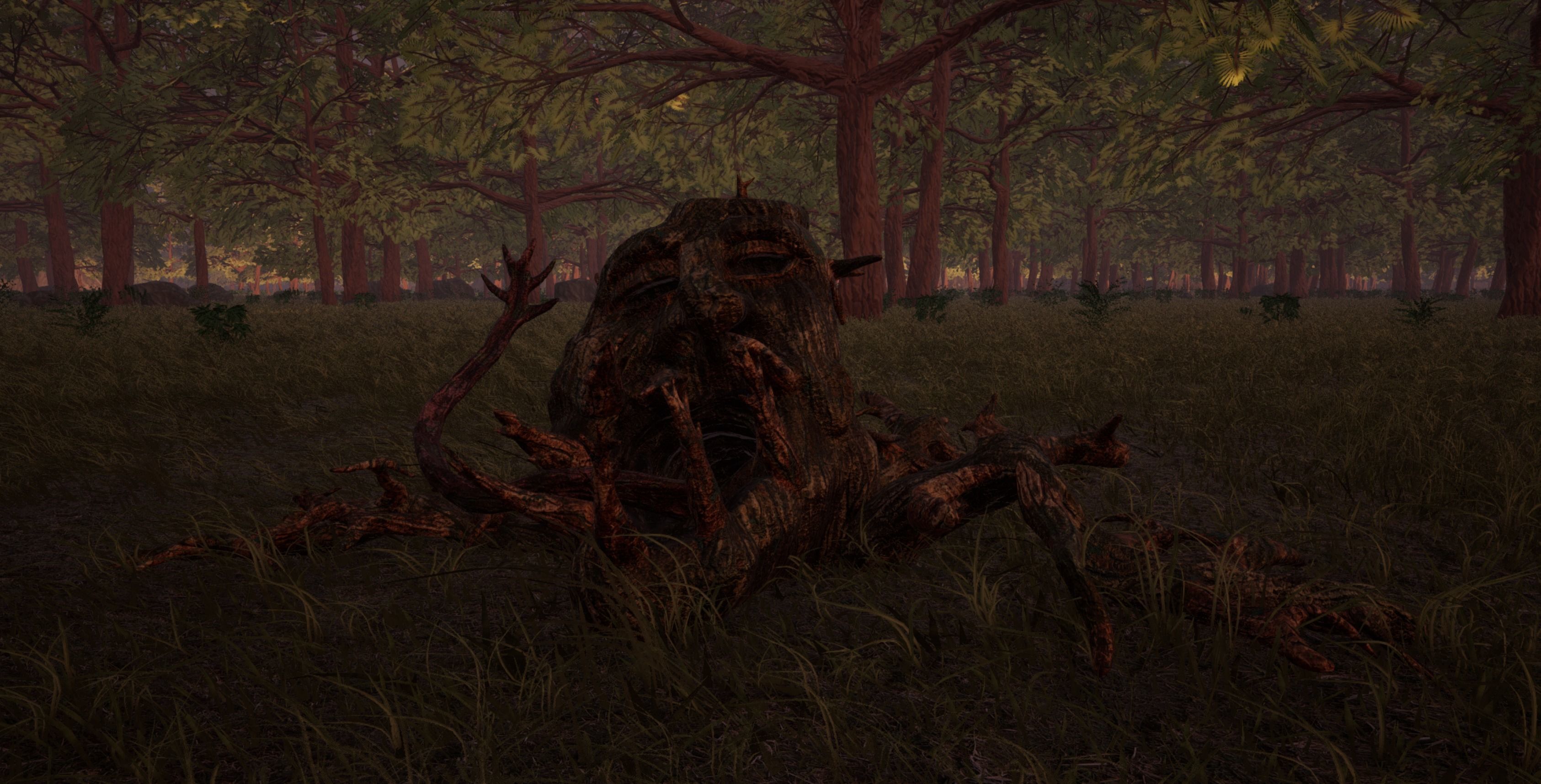 Tree Stump Ent Creature Monster Low-poly 3D model_3