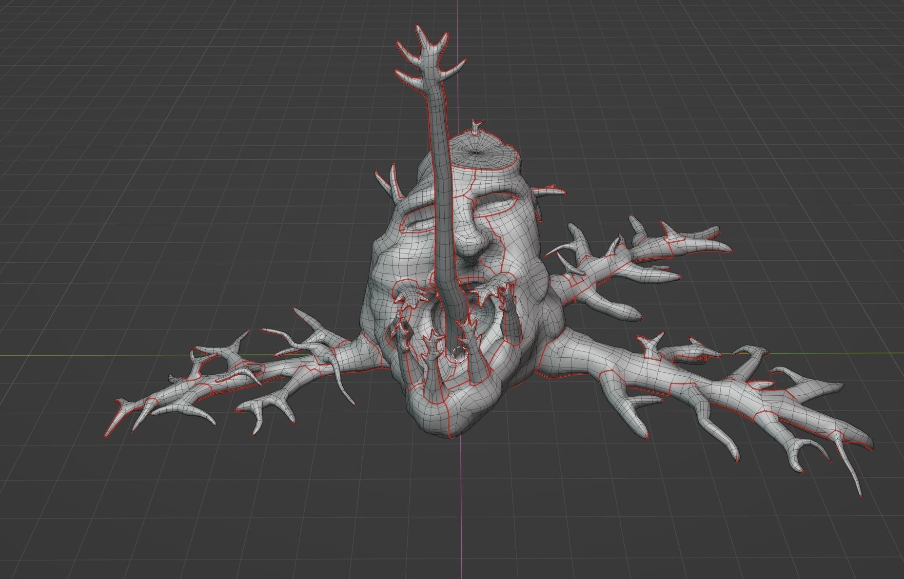 Tree Stump Ent Creature Monster Low-poly 3D model_8