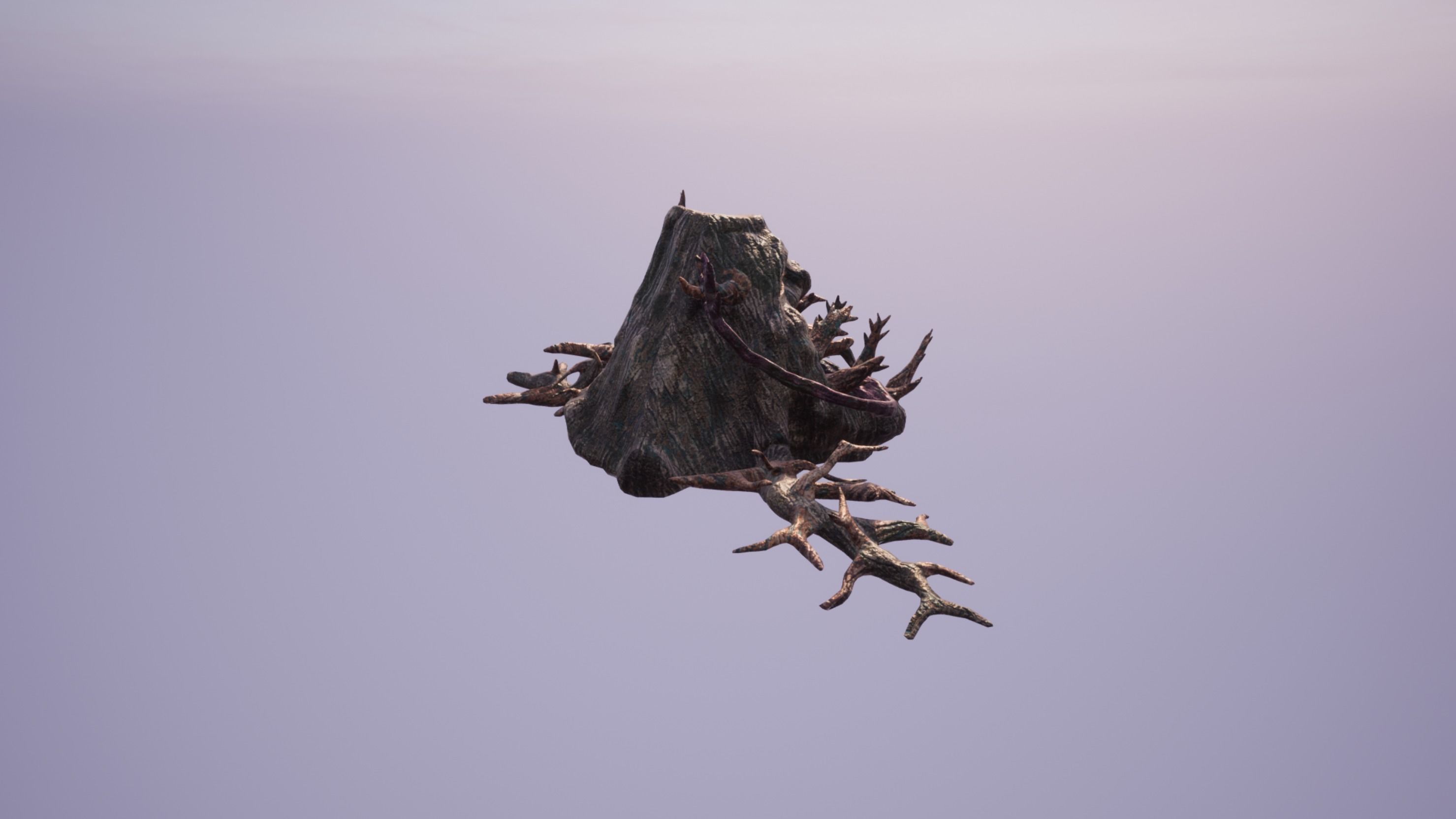 Tree Stump Ent Creature Monster Low-poly 3D model_5