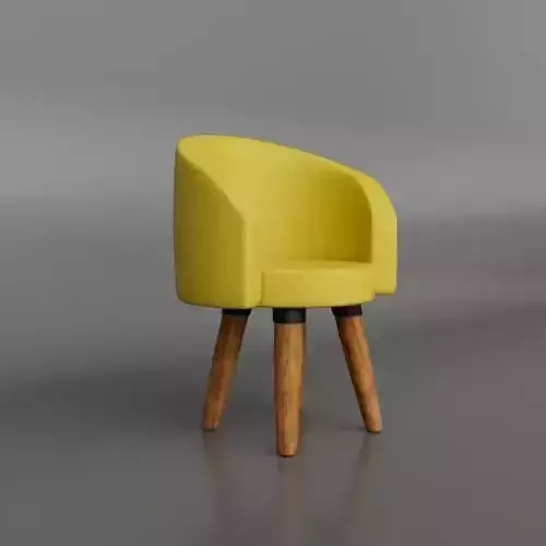Chair with wooden legs