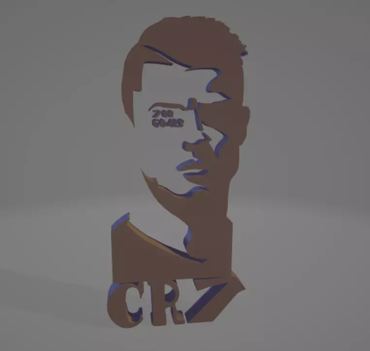 CRISTIANO RONALDO 700 GOALS WALL ART 3D print model