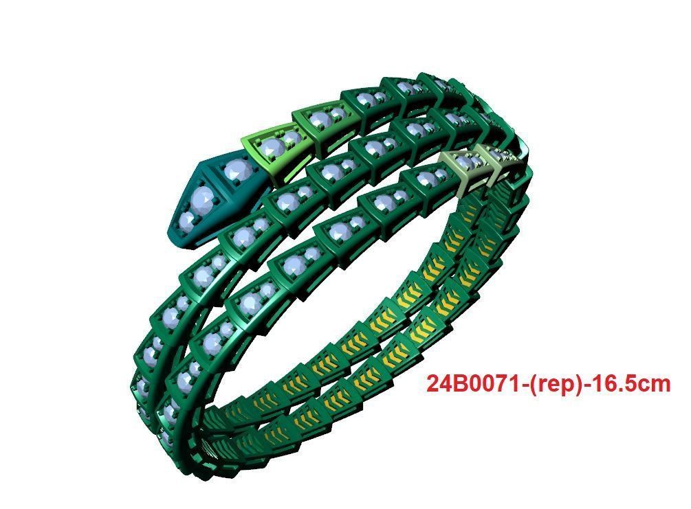 BVL full diamond double rounds bracelet  3D print model_5