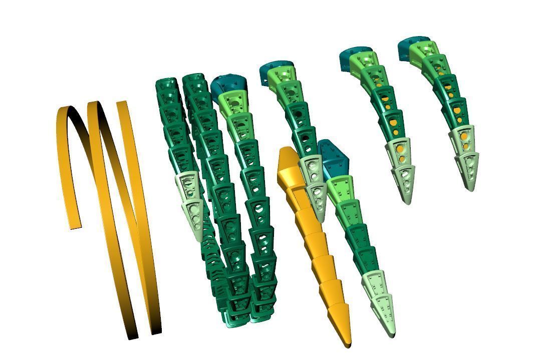 BVL full diamond double rounds bracelet  3D print model_7