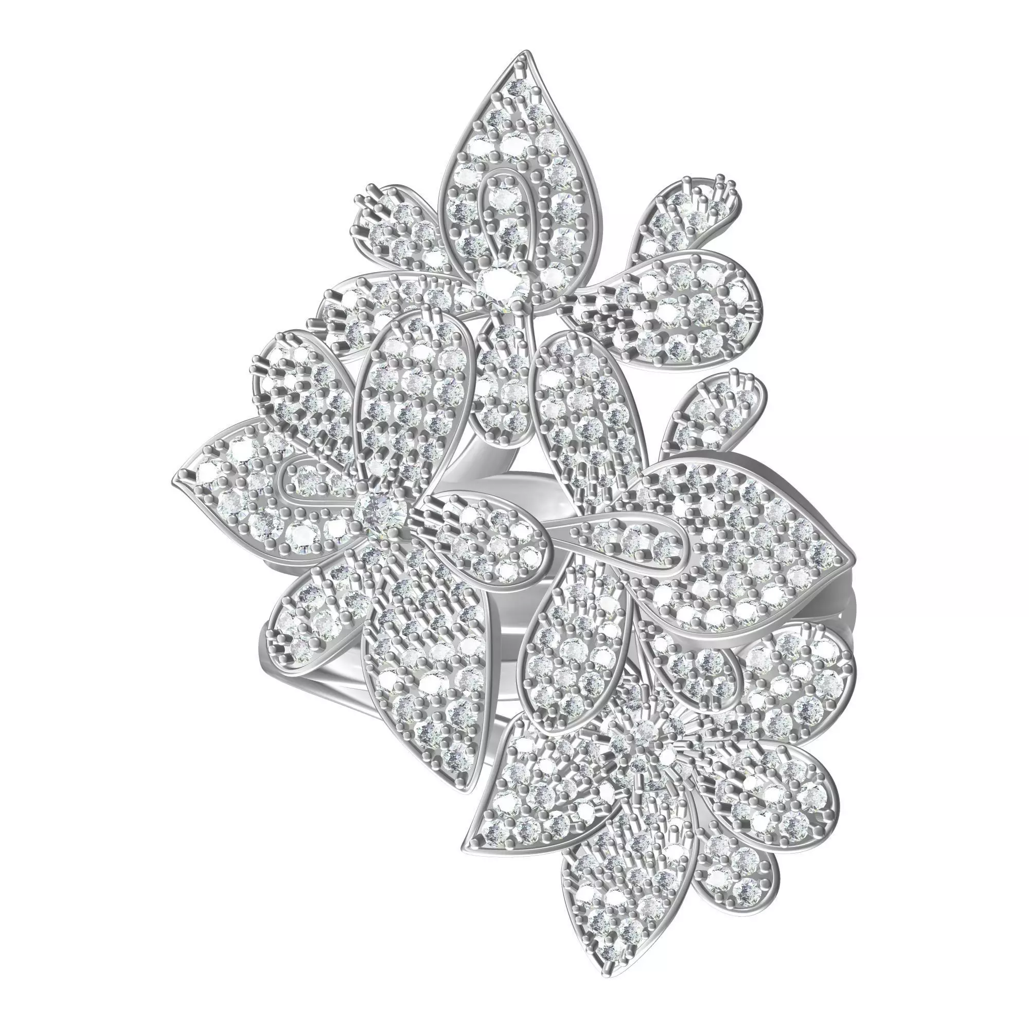 Orchid Flower 2 in 1 Ring 3D print model