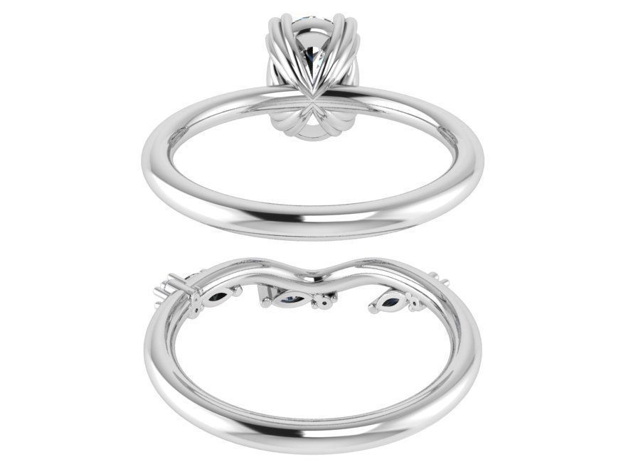 Nice Diamond ring with band 2783 3D print model 3D print model_3