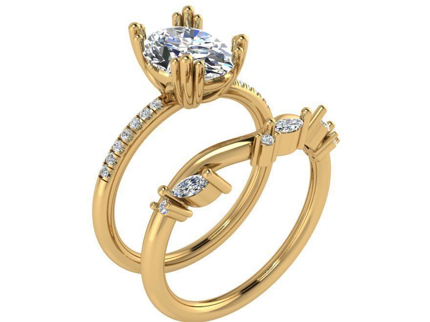 Nice Diamond ring with band 2783 3D print model 3D print model_1