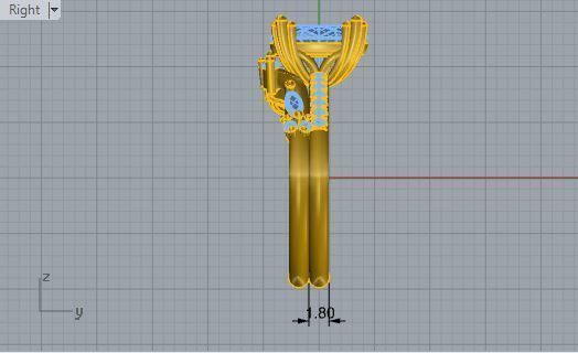 Nice Diamond ring with band 2783 3D print model 3D print model_6