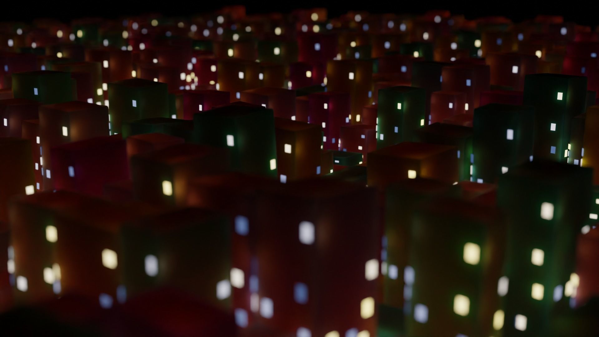 city background animation 3D model_1