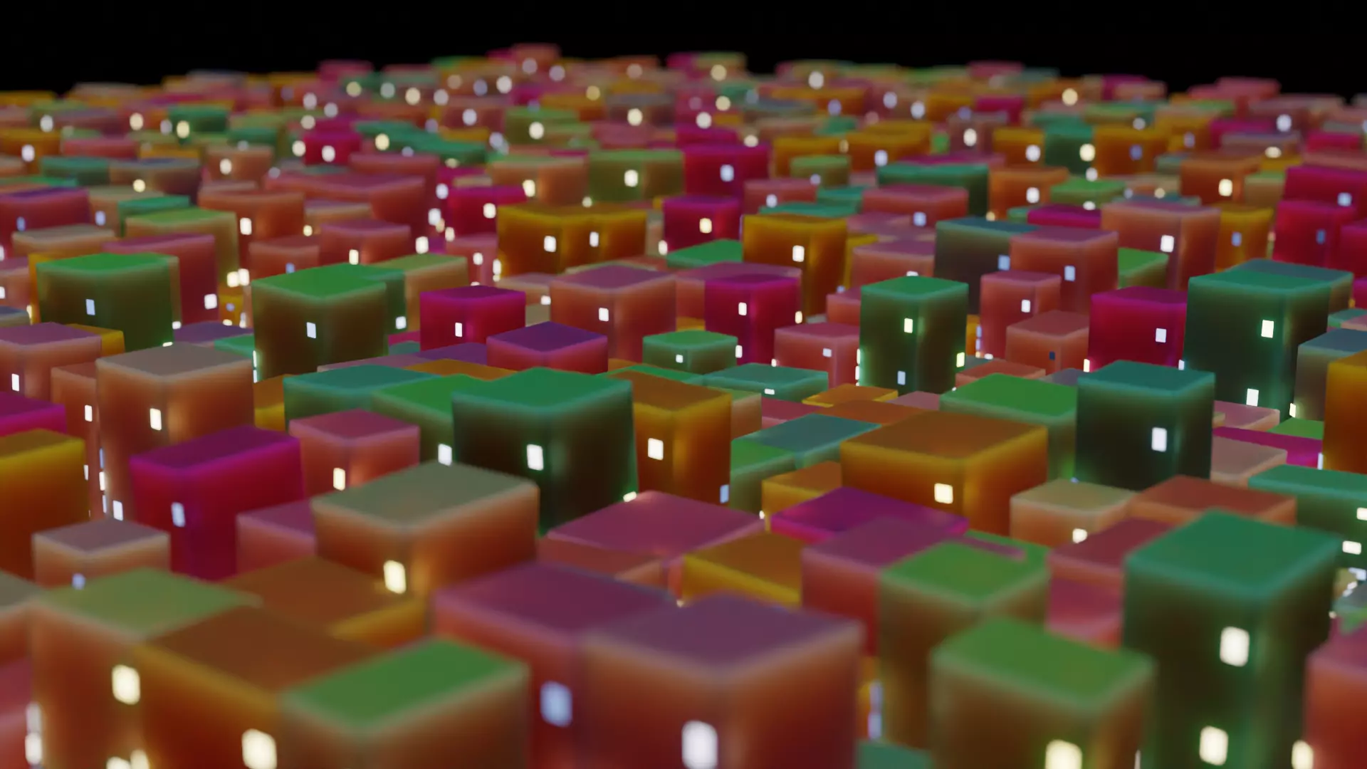 city background animation 3D model_0