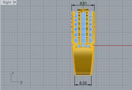 Eye Diamond ring with rows 2787 3D print model 3D print model_6