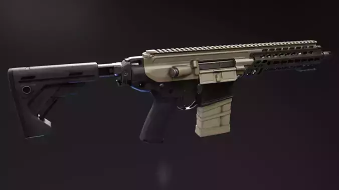 Sig MCX Raptor Low-poly 3D model