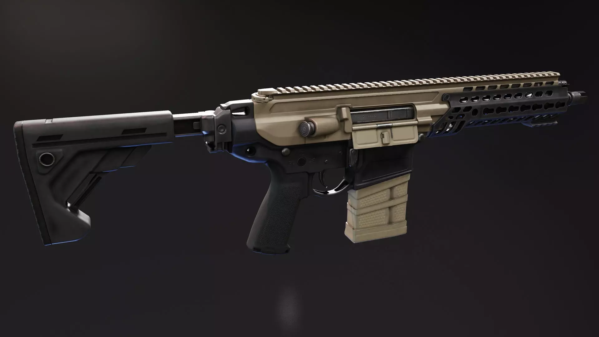Sig MCX Raptor Low-poly 3D model