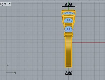 6-Stone Diamond ring 2792 3D print model 3D print model_6