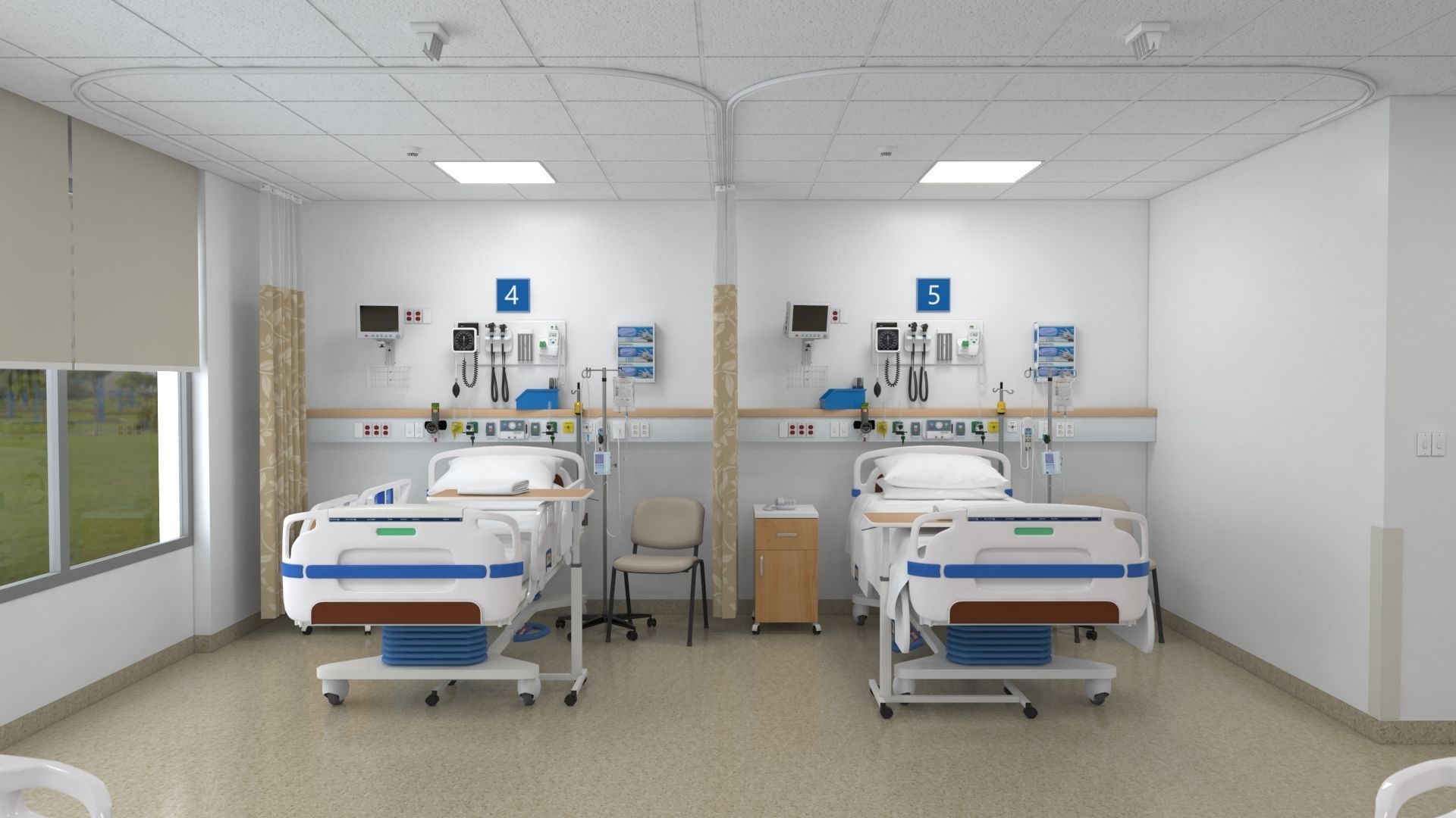 Hospital High Dependency Unit 3D model_7