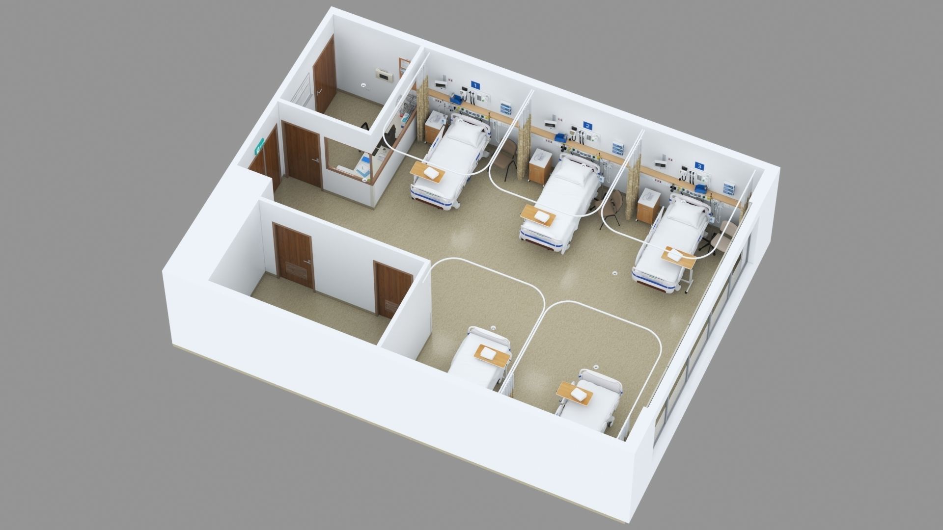 Hospital High Dependency Unit 3D model_14