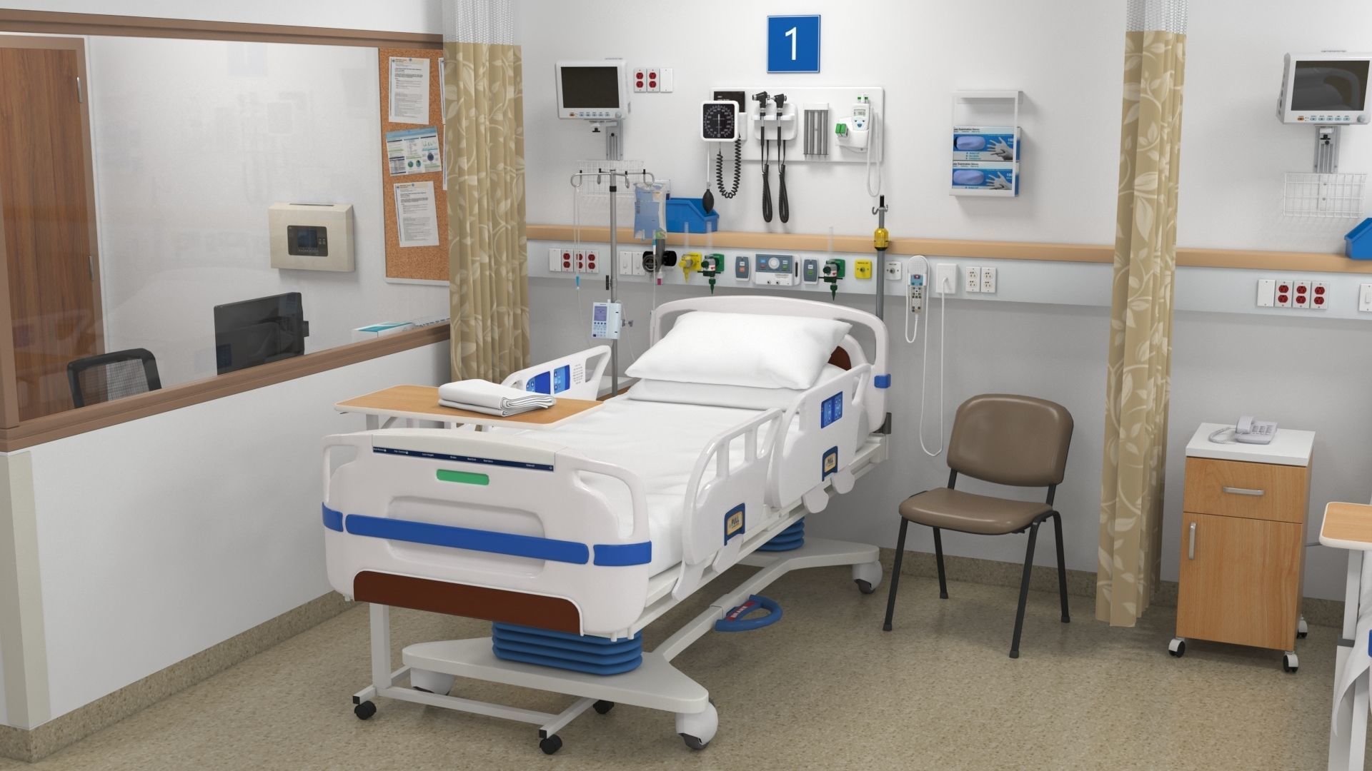Hospital High Dependency Unit 3D model_8