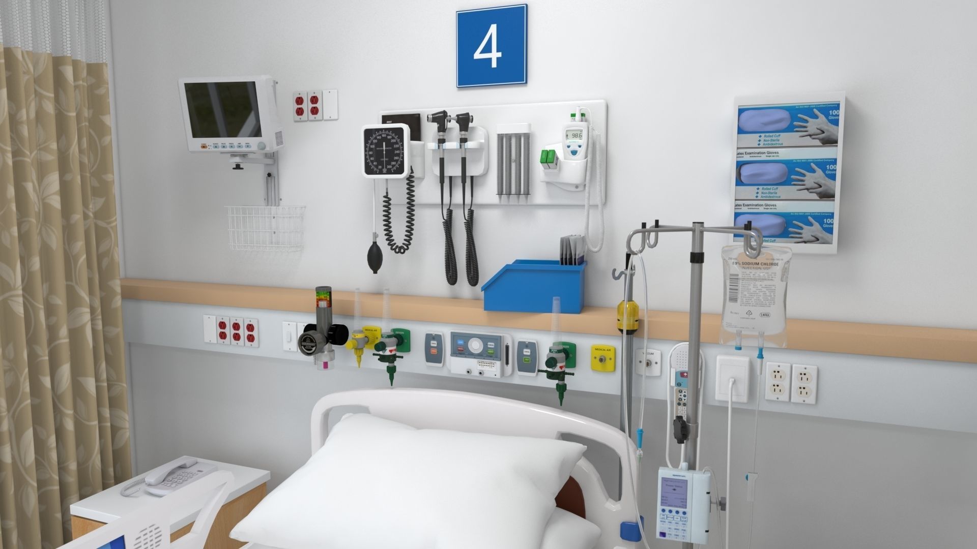 Hospital High Dependency Unit 3D model_12