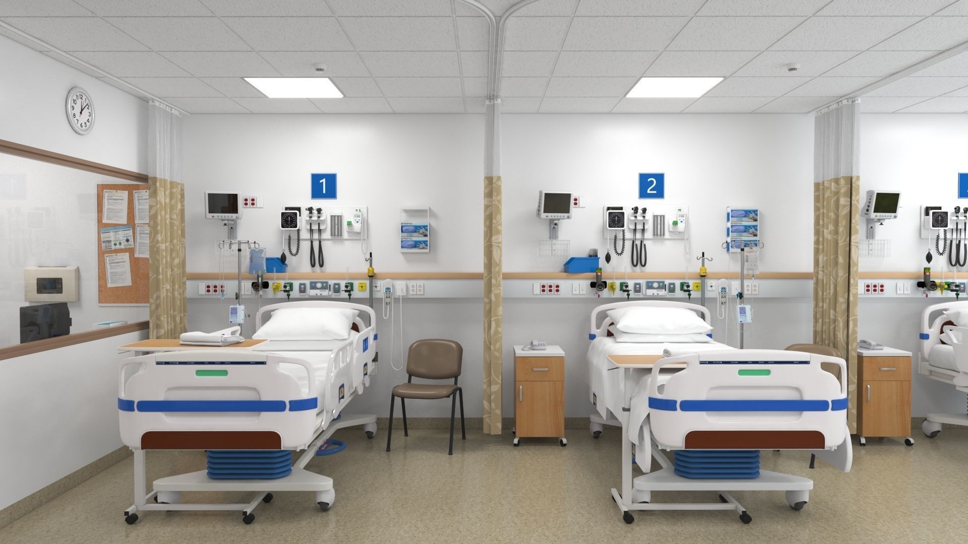 Hospital High Dependency Unit 3D model_5
