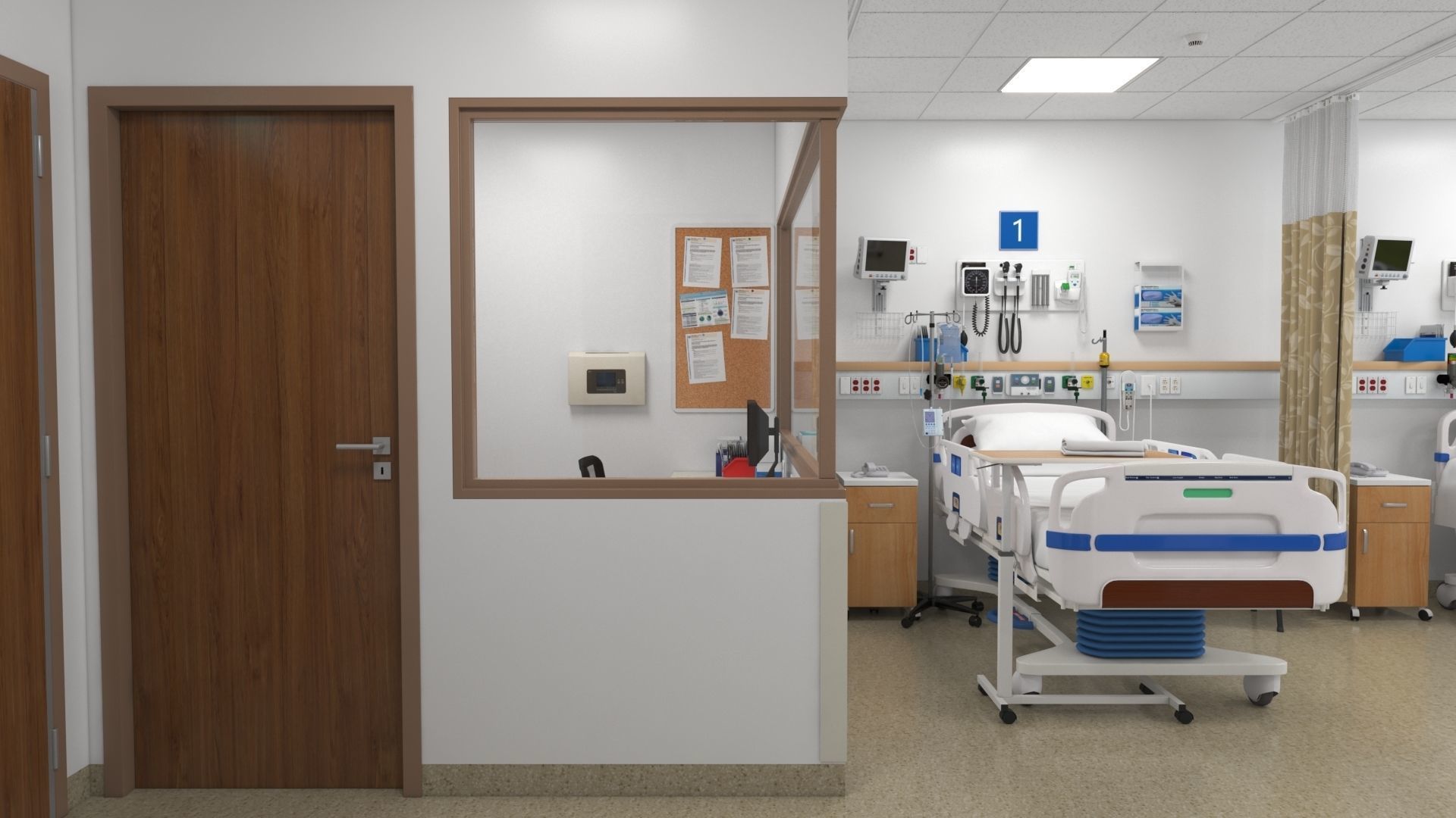 Hospital High Dependency Unit 3D model_4